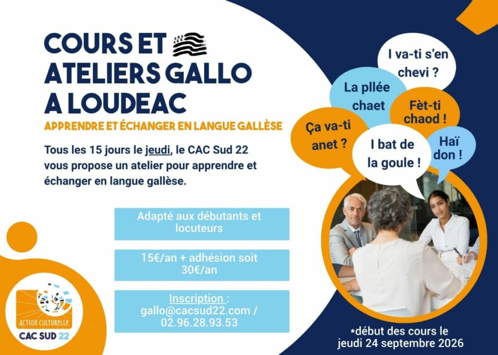 cours de gallo à Loudéac, langue gallèse à Loudéac