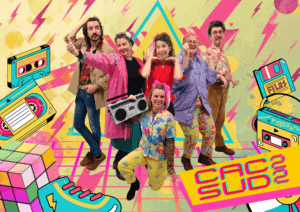 Les salariés du CAC Sud 22 habillé façon années 80 pour fêter les 40 ans du CAC Sud 22